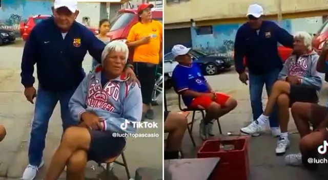 Cholo Sotil y Lucho La Fuente tuvieron un grato momento en La Victoria.