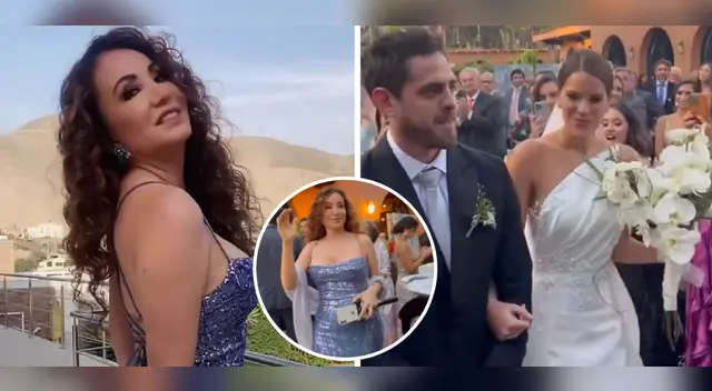 Janet Barboza llevó su palito selfie a boda.