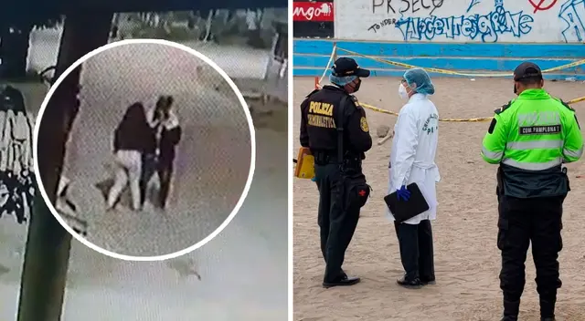 SJM. La víctima fue captada siendo agredida por un hombre antes de fallecer.