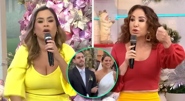 En América Hoy se dio a conocer que Janet Barboza llegó a las 7 pm al matrimonio cuando Valeria Piazza y Pierre Cateriano se dieron el sí horas antes. En América Hoy se dio a conocer que Janet Barboza llegó a las 7 pm al matrimonio cuando Valeria Piazza y Pierre Cateriano se dieron el sí horas antes.