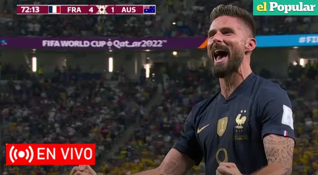Oliver Giroud anota el cuatro gol del partido Oliver Giroud anota el cuatro gol del partido