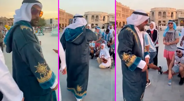 El hincha mexicano se vistió como un catarí.