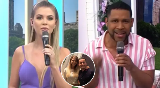 Giselo trolea a Brunella Horna por ser más alta que Richard Acuña. Giselo trolea a Brunella Horna por ser más alta que Richard Acuña.