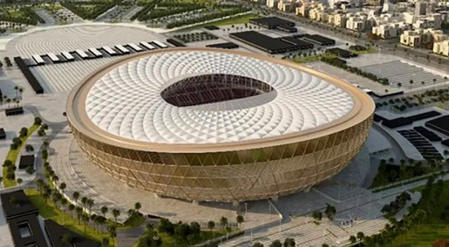 Así luce el estadio Lusail de día. Así luce el estadio Lusail de día.