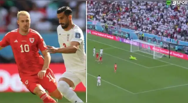Así fue el gol de Irán ante Gales.