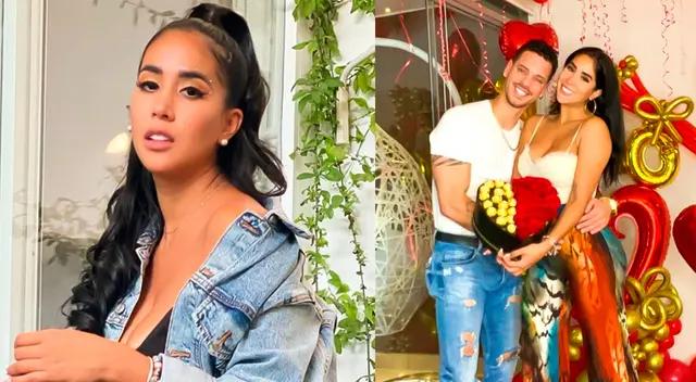 Melissa Paredes feliz por su aniversario con Anthony Aranda.