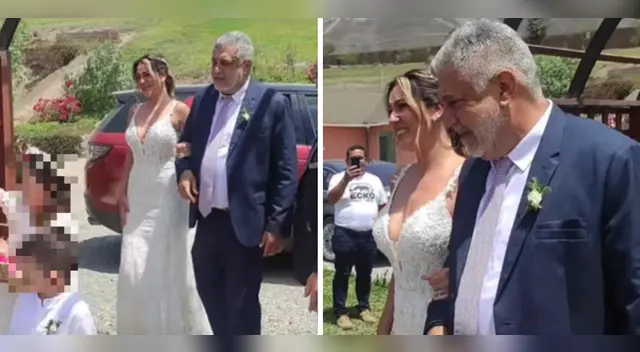 Tilsa Lozano ingresando a la ceremonia de su boda. Tilsa Lozano ingresando a la ceremonia de su boda.