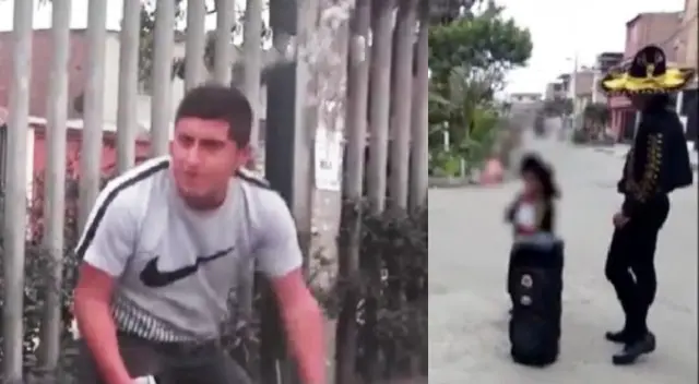 A la izquierda, uno de los delincuentes, a la derecha, el padre de familia junto a su hija A la izquierda, uno de los delincuentes, a la derecha, el padre de familia junto a su hija