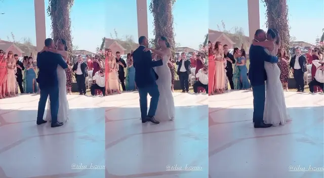 Tilsa Lozano y Jackson Mora en su primer baile como esposos