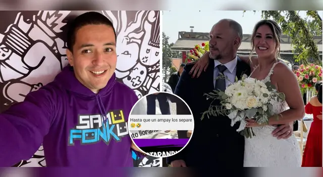 Samuel Suárez felicita a Tilsa Lozano por su boda. Samuel Suárez felicita a Tilsa Lozano por su boda.