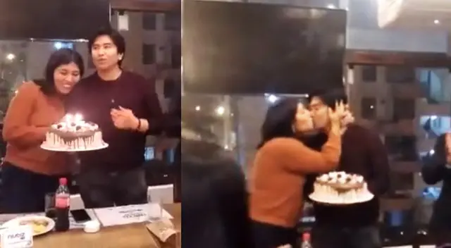 Premier Betssy Chávez vista dando beso a Abel Sotelo