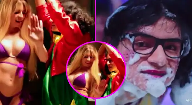 La ‘Chilindrina huachana’ se lució en compañía de dos anfitrionas.