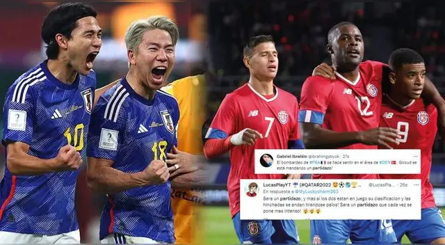 No les gusta. Usuarios en redes sociales critican Japón vs. Costa Rica en el Mundial Qatar 2022.