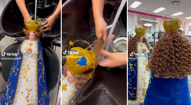 La virgen en la peluquería es tendencia en TikTok. La virgen en la peluquería es tendencia en TikTok.