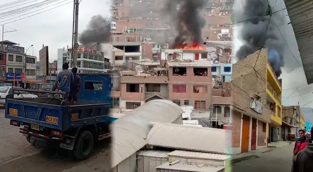Vivienda se incendia en la tercera zona de Collique, en Comas.