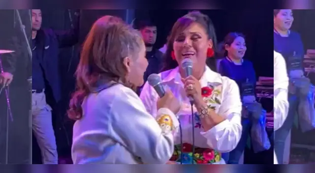 Dina Páucar se encontraba regocijándose por su aniversario.