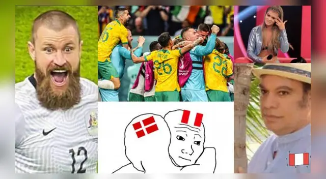 Usuarios invadieron las redes sociales con memes del partido Australia vs. Dinamarca.