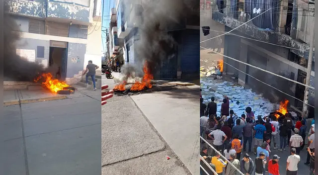 Pobladores de Huanta en Ayacuho, tomaron la Fiscalía y lo incendiaron.