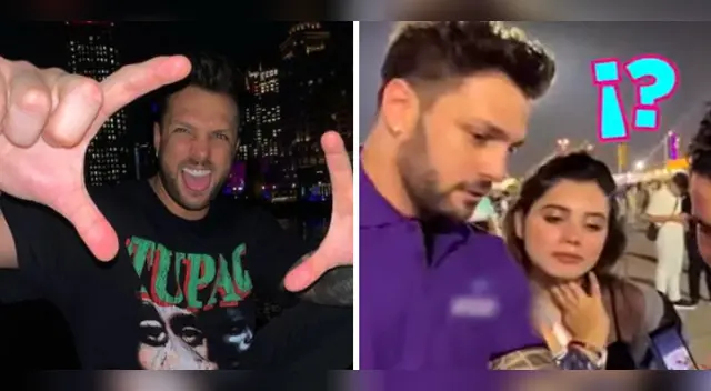 Nicola Porcella la hace de reportero en Qatar.