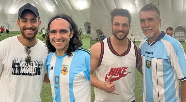 Austin Palao y Nicola Porcella se lucen al lado de exjugadores.