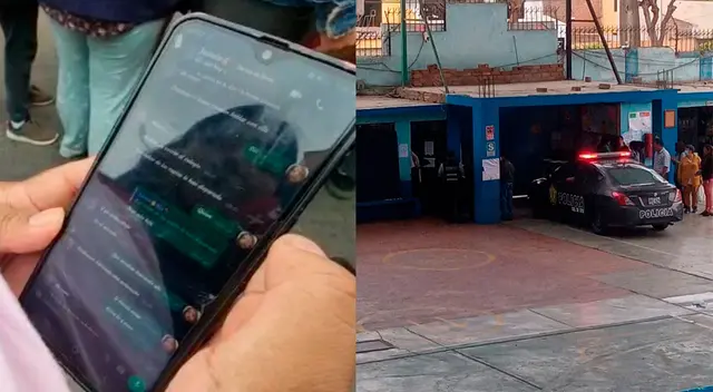 Padres de familia acudieron al colegio una vez enterados de la noticia.