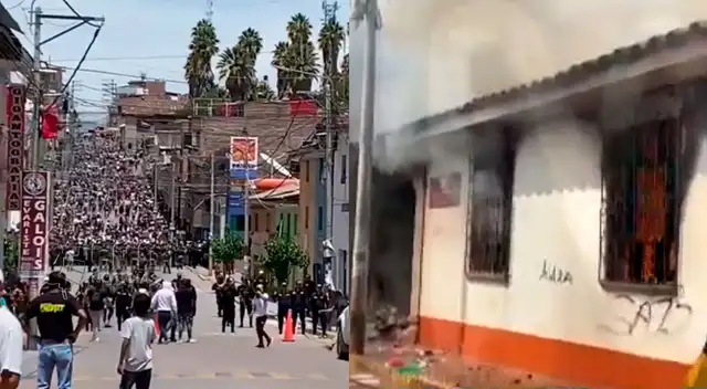 Bomberos y vecinos participaron para aplacar las llamas en el Poder Judicial.