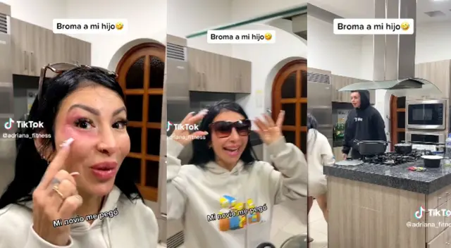 Su hijo le llamó la atención que cocine con lentes de sol. Su hijo le llamó la atención que cocine con lentes de sol.