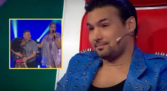 Ezio Oliva llora en la Voz Kids. Ezio Oliva llora en la Voz Kids.