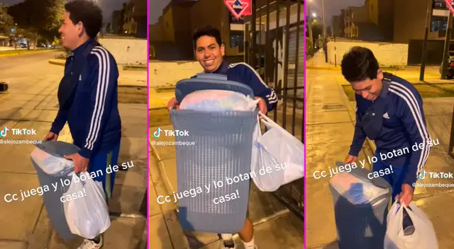 El joven no imaginó encontrar su ropa al interior de bolsas. El joven no imaginó encontrar su ropa al interior de bolsas.