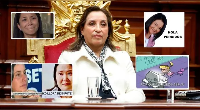 Dina Boluarte será la primera presidenta del Perú y usuarios vacilan a Keiko Fujimori y Verónika Mendoza.