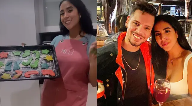 Melissa Paredes preparó galletas navideñas para su hija.