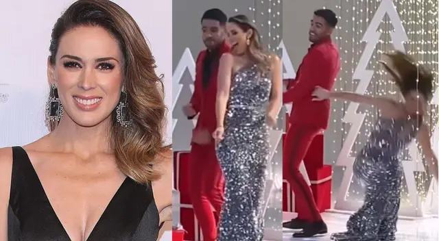 Jacqueline Bracamontes sufre aparatosa caída durante grabaciones.