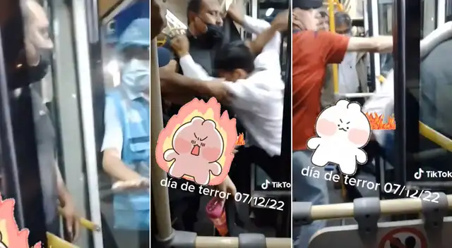 Pasajero de Metropolitano y trabajador de ATU se agarran a golpes y escena es viral en las redes sociales. Pasajero de Metropolitano y trabajador de ATU se agarran a golpes y escena es viral en las redes sociales.