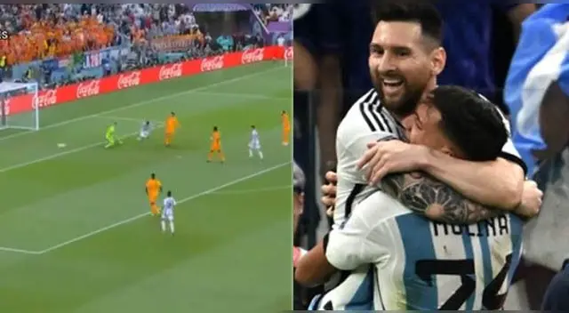 Así fue el primer gol de Argentina ante Países Bajos.