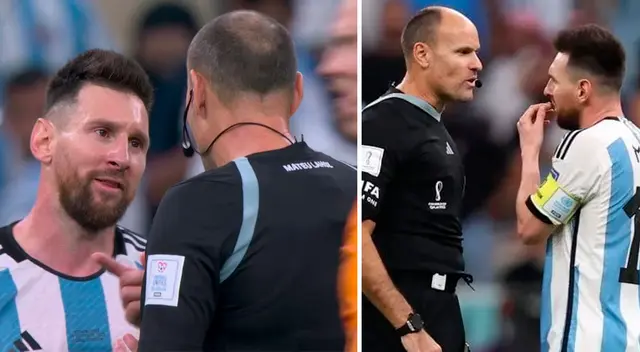 Lionel Messi explotó contra el árbitro.