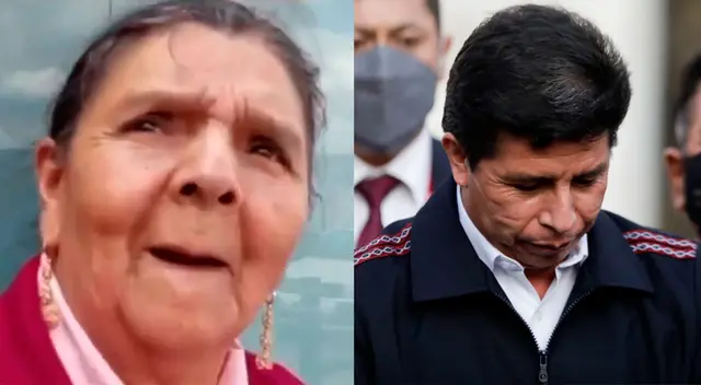 Pedro Castillo se encuentra detenido en la Diroes y su madre llora por ello.