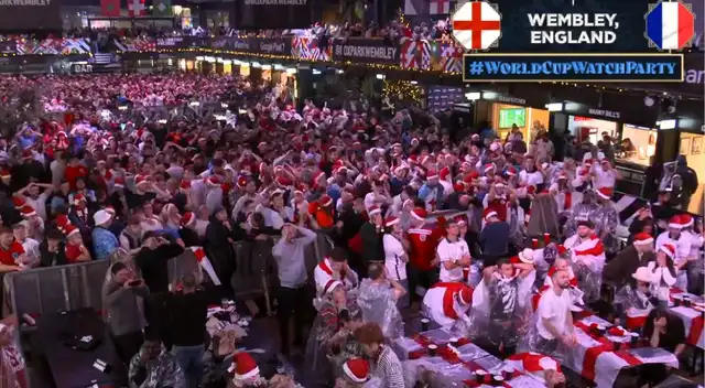 Hinchas ingleses - penal Harry Kane