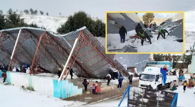 Luego de una intensa granizada el techo se derrumbó sobre los asistentes a una graduación en Bolivia.