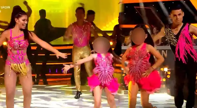 Milena Zárate conmueve la pista de 'El Gran show' junto a su pequeña Kristel.