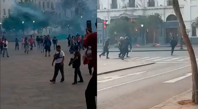 Manifestantes piden la renuncia de la presidenta Dina Boluarte.