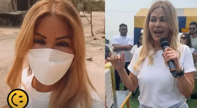 Gisela Valcárcel también realizó chocolatada para los niños y niñas de San Juan de Lurigancho.