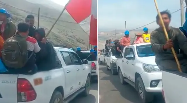 Cientos de manifestantes se trasladan en camionetas 4 x 4 rumbo a protestas en Arequipa. Cientos de manifestantes se trasladan en camionetas 4 x 4 rumbo a protestas en Arequipa.