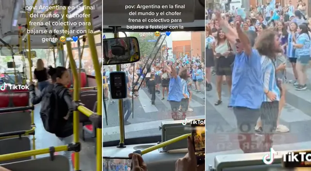 Argentina venció a Croacia por el Mundial Qatar 2022 y chofer de bus celebró de singular manera que es viral en las redes sociales. Argentina venció a Croacia por el Mundial Qatar 2022 y chofer de bus celebró de singular manera que es viral en las redes sociales.