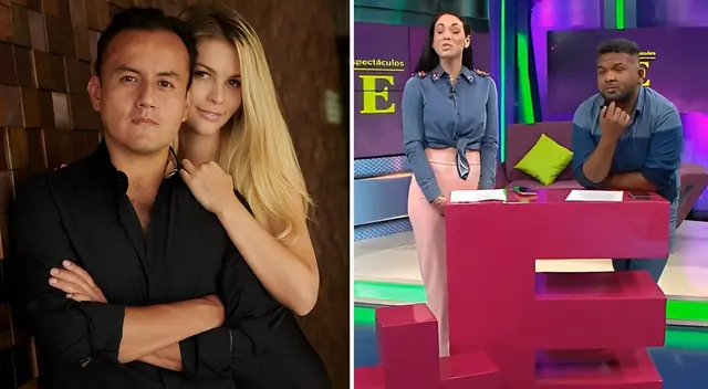 Los conductores de Más Espectáculos echaron flores a la parejita.