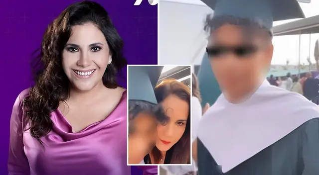 Andrea Llosa se mostró feliz por el logro de su hijo.