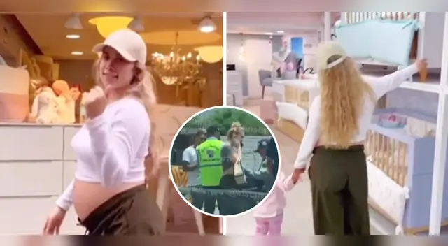 Ale Venturo elige cuna de su bebé.