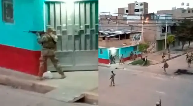 Vecinos del lugar pidieron a los oficiales del Ejército dejar de disparar.