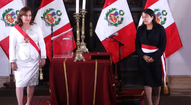 Ministra de Educación y presidenta Dina Boluarte Ministra de Educación y presidenta Dina Boluarte