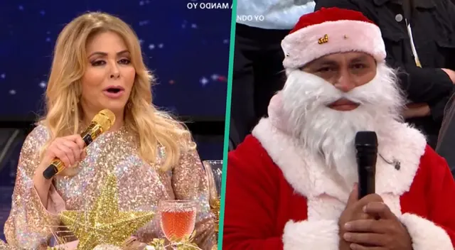 'Apoteósico' sorprende a Gisela con difraz de Papá Noel y conductora arremete contra él: "¡Lo niego!" 'Apoteósico' sorprende a Gisela con difraz de Papá Noel y conductora arremete contra él: "¡Lo niego!"