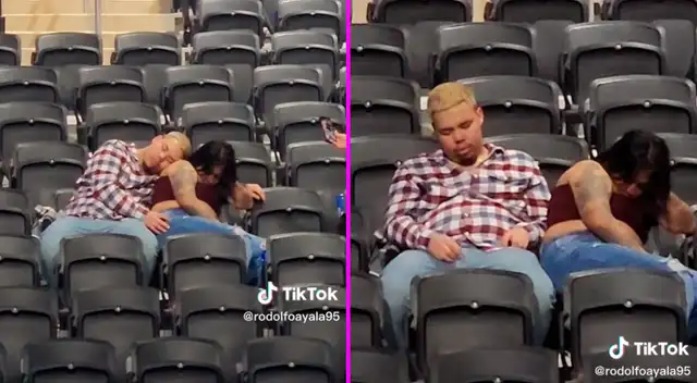 La pareja siguió durmiendo pese al fuerte volumen de la música. La pareja siguió durmiendo pese al fuerte volumen de la música.